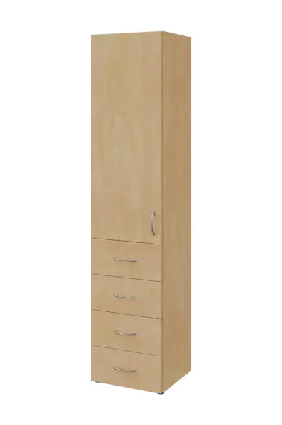 NN 5 - 44ZD skříň vysoká, 4-zásuvková/1-dveřová, levá, 1800x400x400, bříza irská